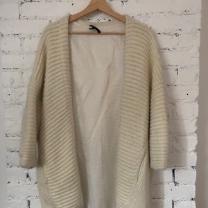 Maje Paris Ivory Knit Cardigan Sweater Size S